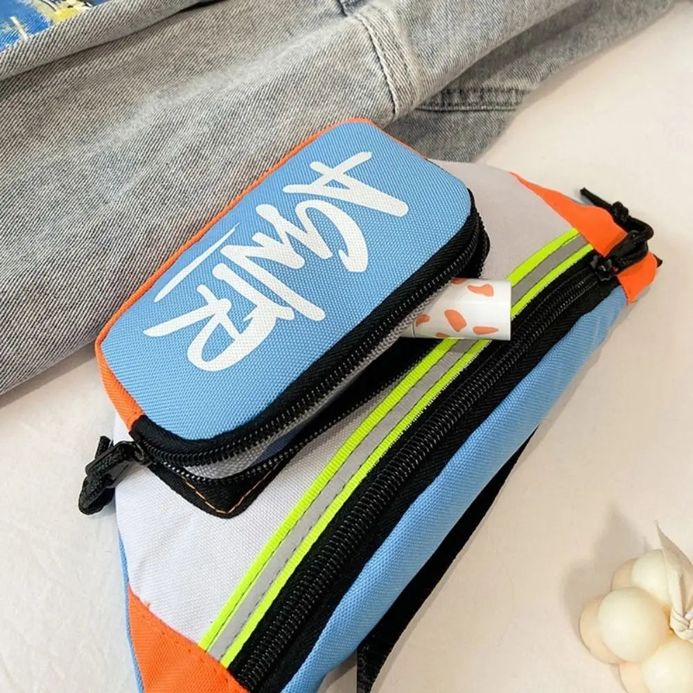 Children Mini Waist Bags Oxford Cute Letter Girls Boys Banana Bag Fashion Fanny Pack Kids Shoulder Crossbody Chest Belt Bags