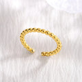 Women's Jewelry 925 Sterling Silver Round Bead Small Adjustable Rings For Women Couple Vintage Accessories Prevent Allergy