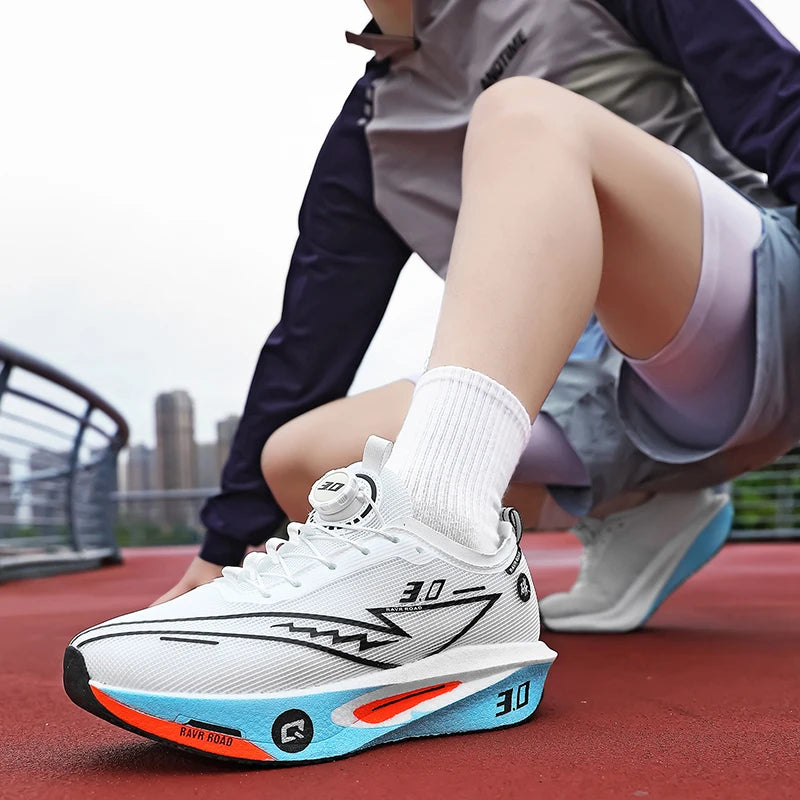 Men Running Shoes Carbon Board Marathon Sports Speciality Breathable Lightweight Women's Comfortable Athletic Nonskid Sneakers