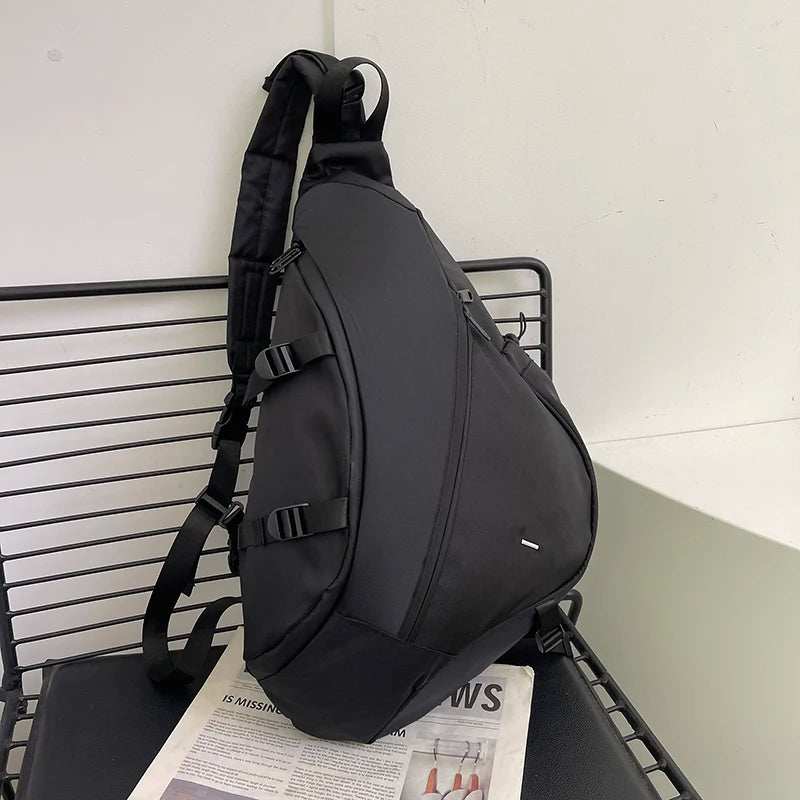 Sling Bags for Men Large Capacity Man Chest Bag Casual Travel Unisex Crossbody Bag Nylon Storage Shoulder Bag Student Backpacks