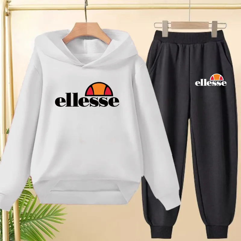 Kids Classic Fashion Top Letters Clothes Hoodie Girls Boy3-12Yrs Casual Sweatshirts+Pants Two-Piece Set Charming Coat Sports Set
