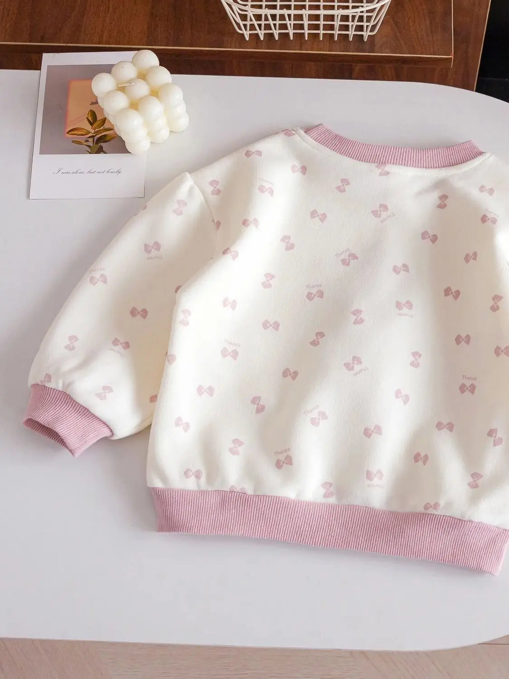 Korean Style Children's Clothing Girl's Sweatshirt Winter New Fashion Kids Cartoon Rabbiet3D Bow Sweatshirt Spring Autumn Top