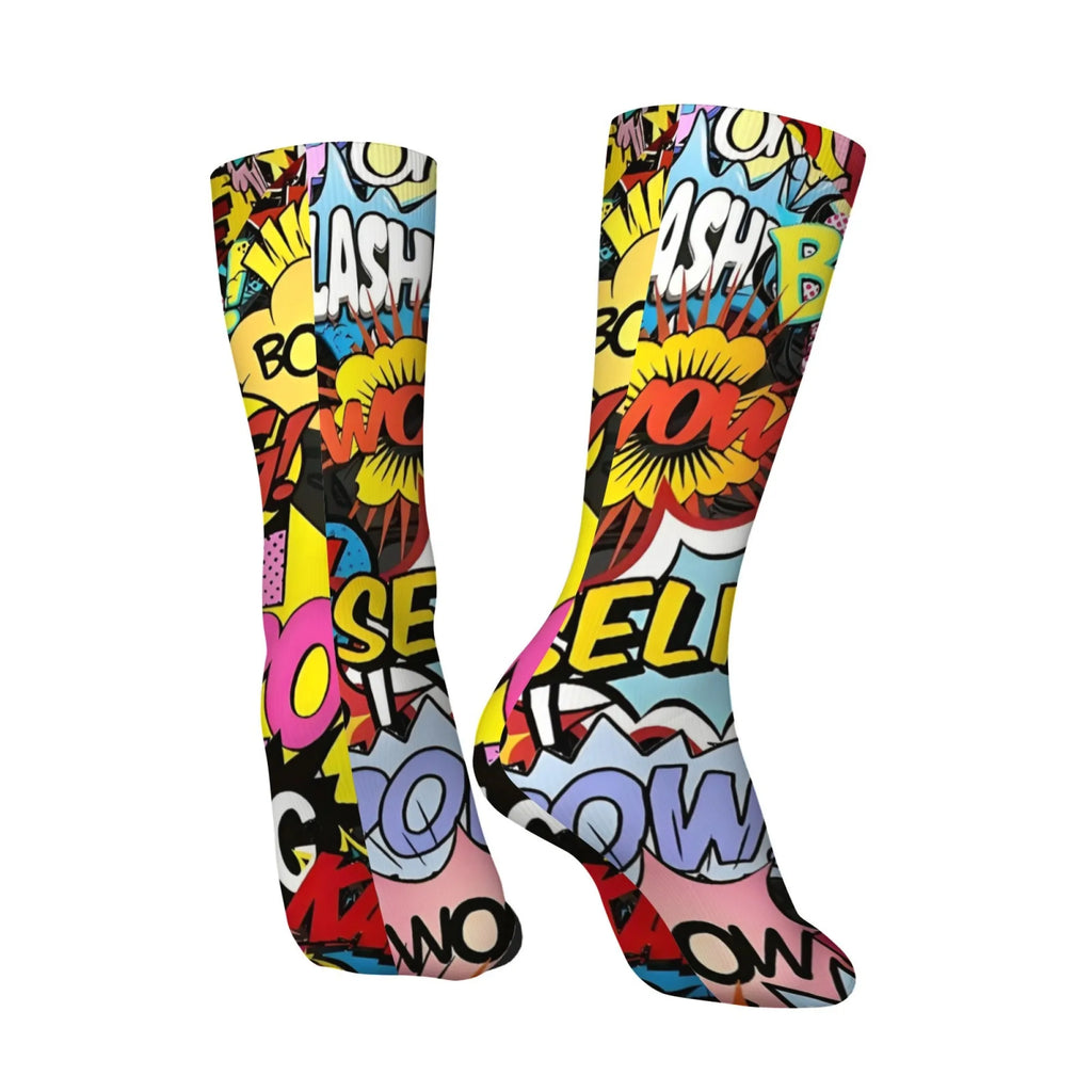 Funny Cartoon Art Style Men's Socks Comfortable and Soft Socks Cartoon Novelty Street Fashion Hip-hop Fun Skateboarding Socks