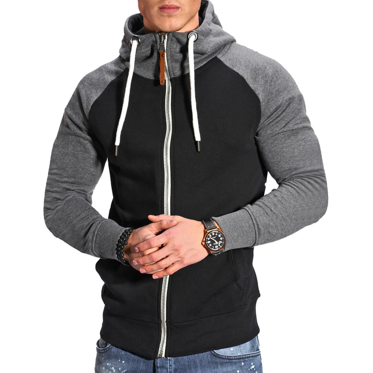 Autumn Winter New Hoodies For Man Clothes Fashion Casual Velvet Warm Zipper Hooded Pullover Outdoor Running  Hoodies Sweatshirt
