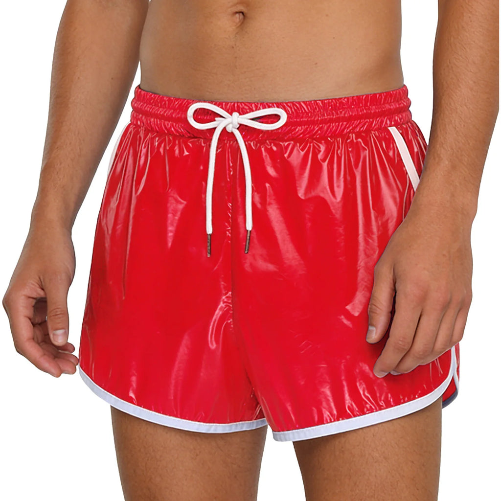 Swimwear Mens Waterpoof Shorts Swim Trunks Swimming Bathing Suit Elastic Waistband with Drawstring Seams Shorts with Pockets