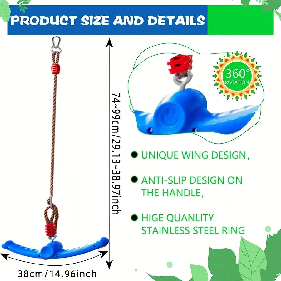 360° Rotating Trainer Fitness Set Youngsters Gym Equipment Backyard Course Adventure Training Gear Play Toy Playground Equipmen