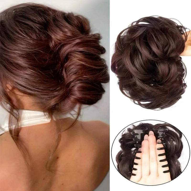 Women's elegant grip clip is simple and easy to wear, synthetic wigs are suitable for everyday wear