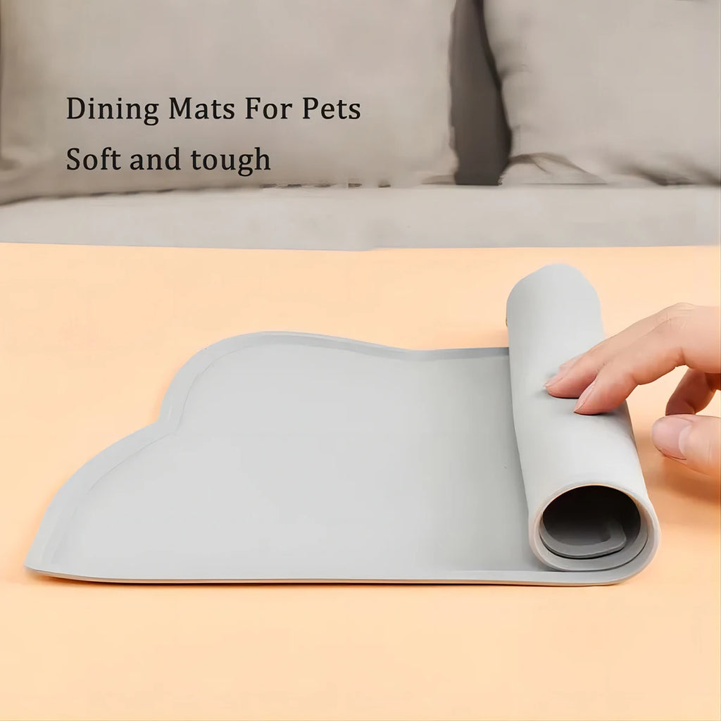 Pet Food Feeding Pad Silicone Pet Feeding Dog Cat Bowl Food Mat Non-Stick Waterproof  Puppy Feeder Tray Water Cushion