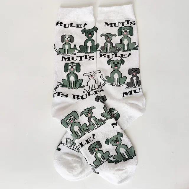NEW Crew Fashion Funny Women Socks Border Collie Schnauzer Lab Scottie Beagle Boxer Pug Bulldog Sheltie Golden Doodle Retriever