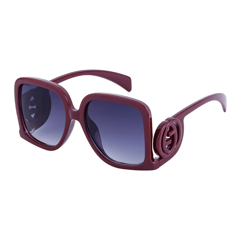 New Sunglasses for Women Retro Fashion Sun Glasses Polygonal Splicing Color Blocked Eyeglass Luxury Design Uv400
