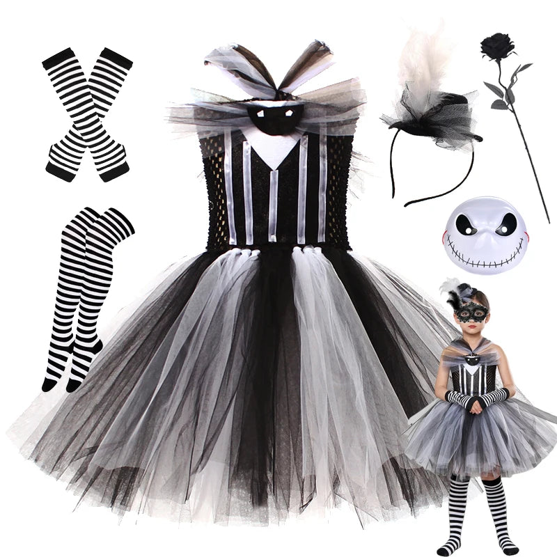 Kids Girls Tutu Dresss Halloween Cosplay Costume Carnival Party Boy Costume Witch Fancy Clothes Halloween Gifts for Children