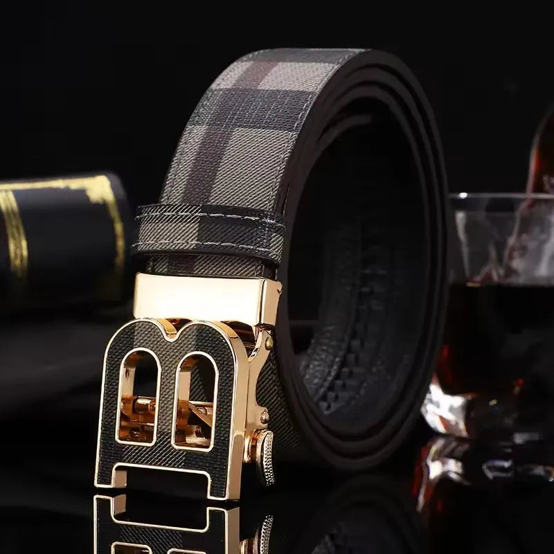 Men's Belt Designer High Quality Genuine Leather Belts Male Metal Automatic Buckle Casual Fashionable Belt For Men Jeans