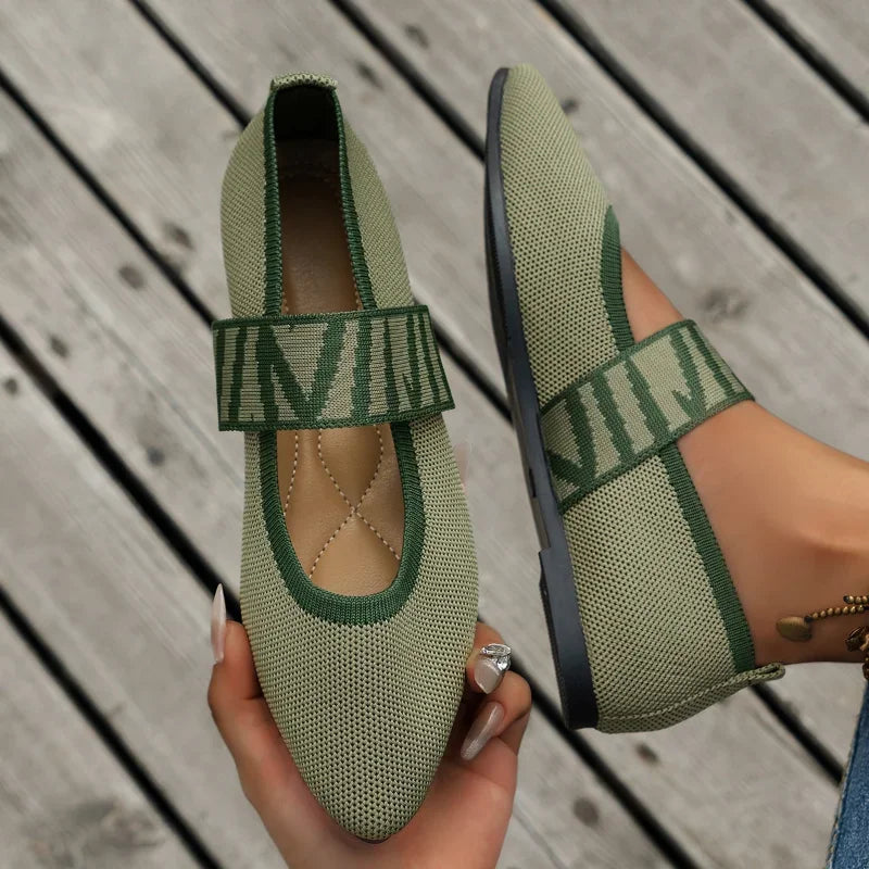 New Women's Ballet Flats Casual Shoes Low Heel Barefoot Elegant Woman Sneakers Socofy Comfortable Pointed Toe Loafers Female