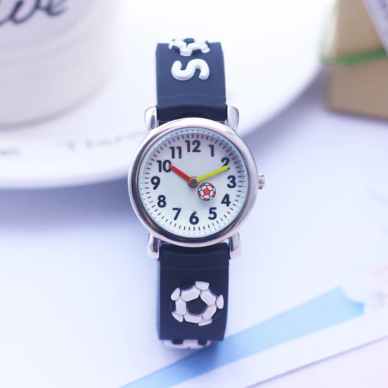 2026 children boys cartoon quartz watches kids students 3D football anime sports watches for birthday gifts relogio feminino