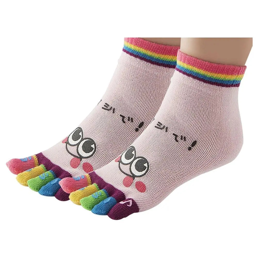 Anti-slip Five Finger Socks Kids Cotton Mesh Breathable Children Accessories Sport Split Toe Hosiery