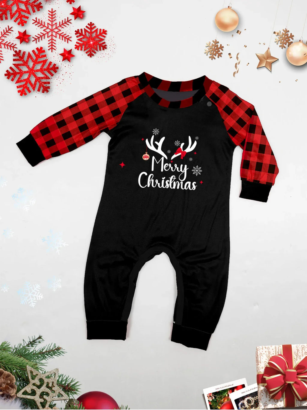 2024 New Merry Christmas Family Pajamas Set Adults Kids Matching Clothes Plaid Print Cute Soft 2 Pieces Suit Sleepwear Xmas Look