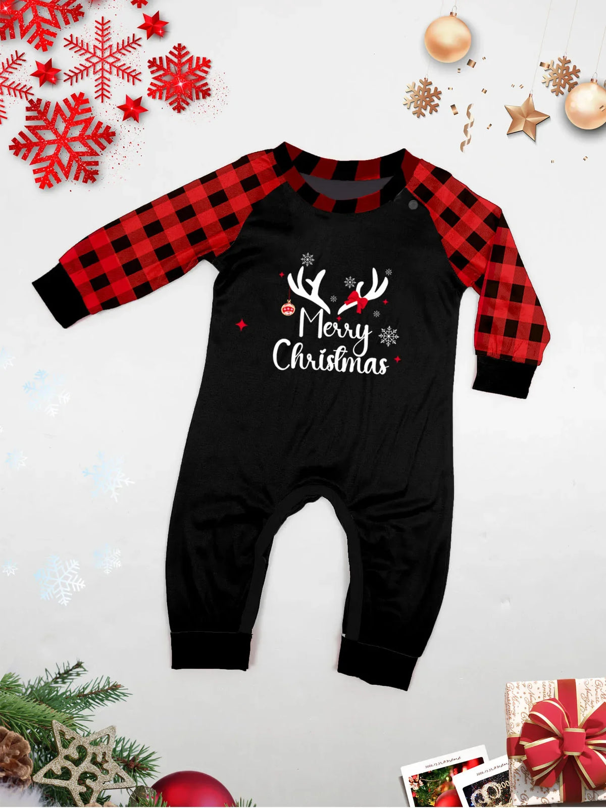 2024 New Merry Christmas Family Pajamas Set Adults Kids Matching Clothes Plaid Print Cute Soft 2 Pieces Suit Sleepwear Xmas Look