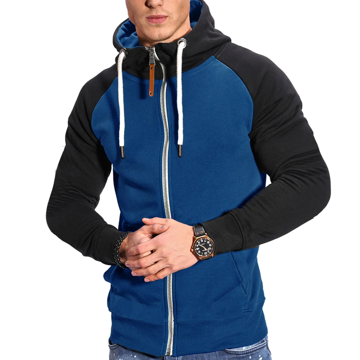 Autumn Winter New Hoodies For Man Clothes Fashion Casual Velvet Warm Zipper Hooded Pullover Outdoor Running  Hoodies Sweatshirt