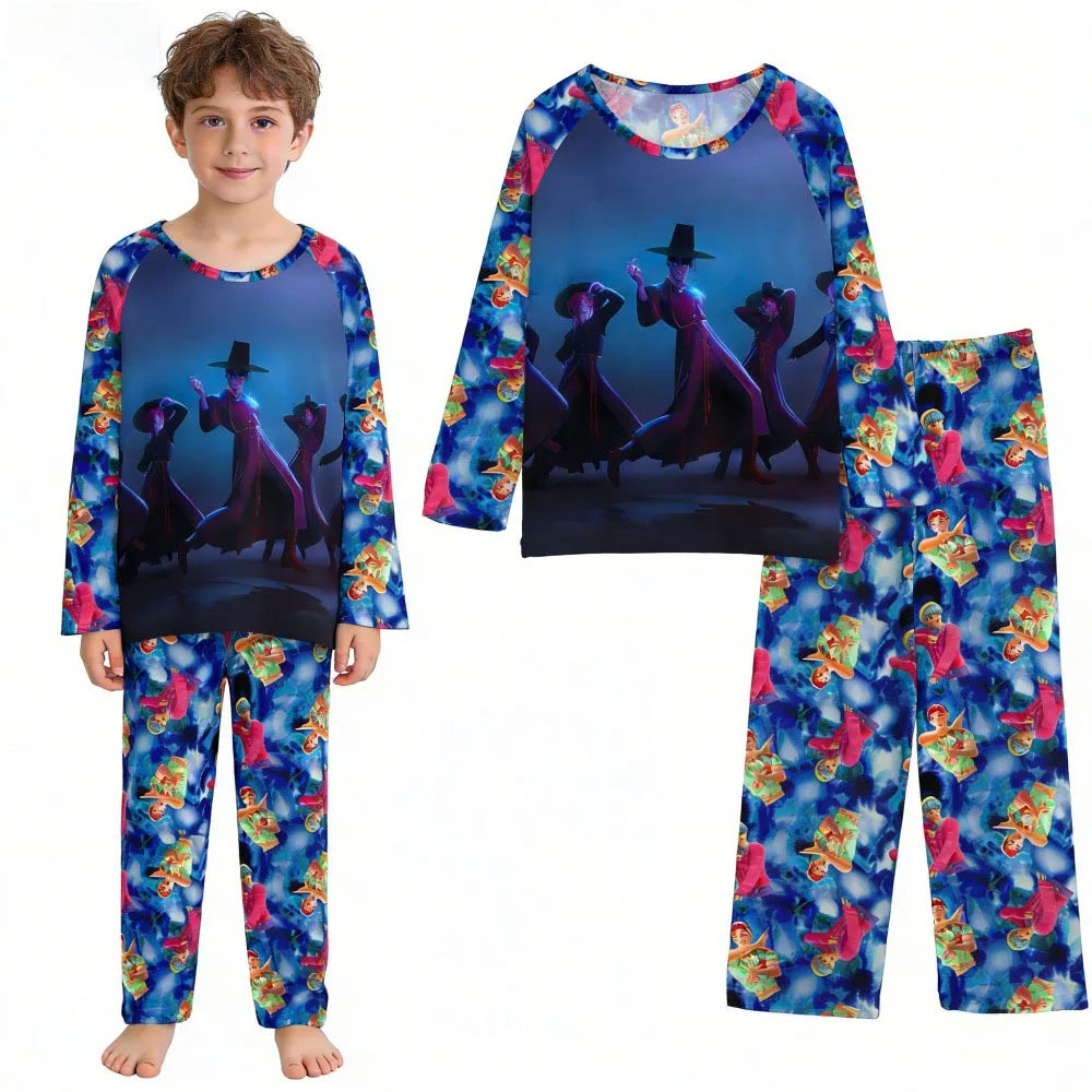 Kids Pajamas Set Long Sleeve Girls Clothing 2pcs Children's Sleepwear Teen Pyjamas Cartoon Boys Nightwear 3-14Y