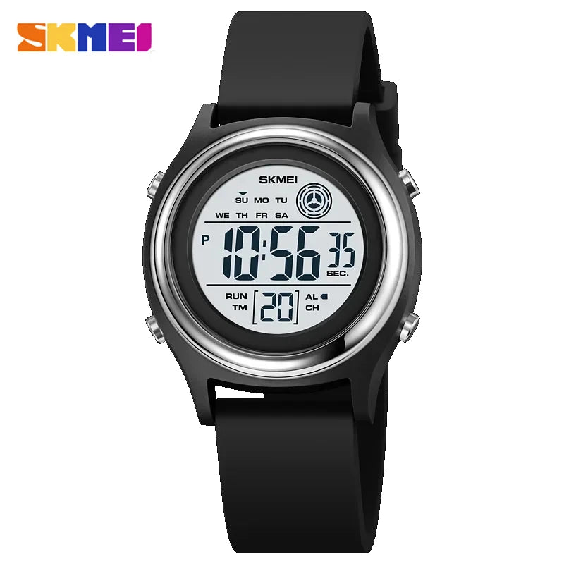 SKMEI 2094 Luxury Womens Digital Wristwatch Stopwatch Lady Waterproof Shockproof Back Light Countdown Watches for Women Reloj