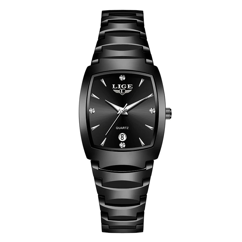 LIGE New Ladies Waterproof Watch Luxury Stainless Steel Women Watches Creative Fashion Original Elegant Quartz Wristwatch Gift