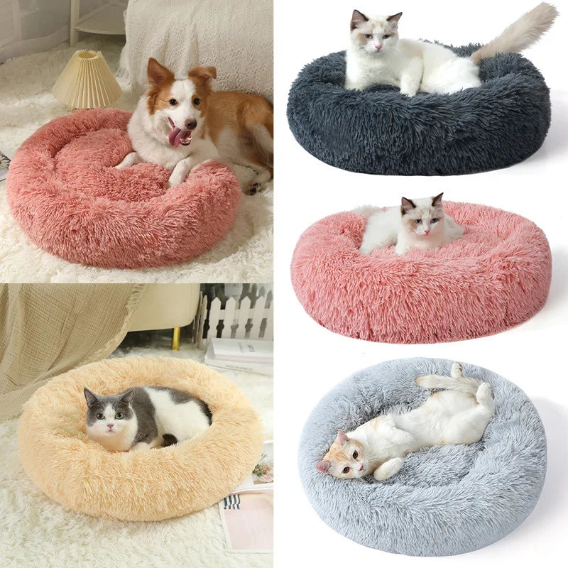 Plush Pet Bed for Dogs  Cats  Winter Warm Long Plush Pet Nest Cozy Dog Bed  Mat Soft Pet Sleeping Bed for Small Medium Dogs Cats