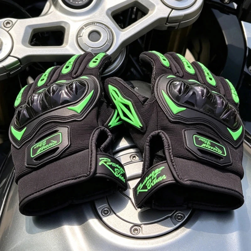 Motorcycle Racing Gloves Men Summer Breathable Blue Motocross Protective Gear Red with Grip Palm for Moto Cycling Riding