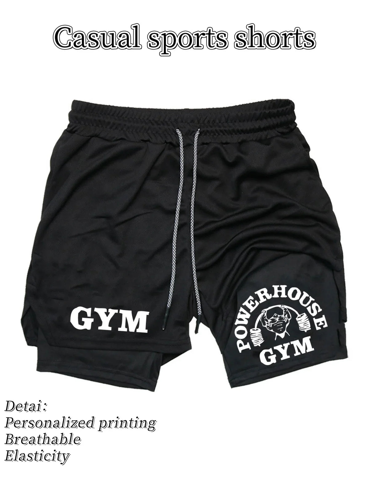 Men'S Casual Sports Shorts Breathable Quick-Dry Elastic Lightweight Comfortable for Running Outdoor Activities Outdoor Sports