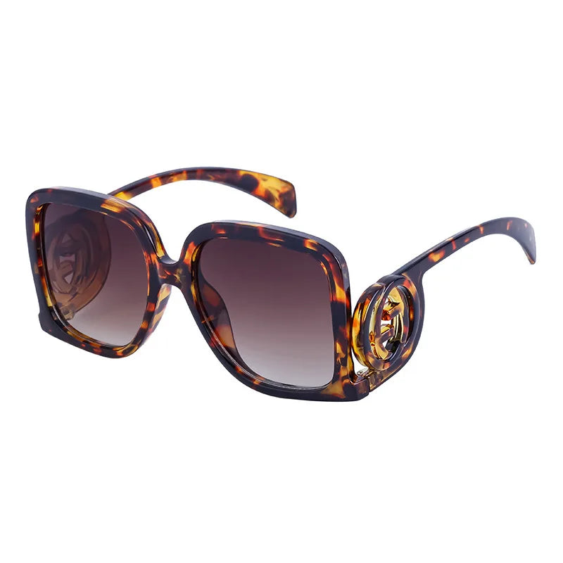 New Sunglasses for Women Retro Fashion Sun Glasses Polygonal Splicing Color Blocked Eyeglass Luxury Design Uv400