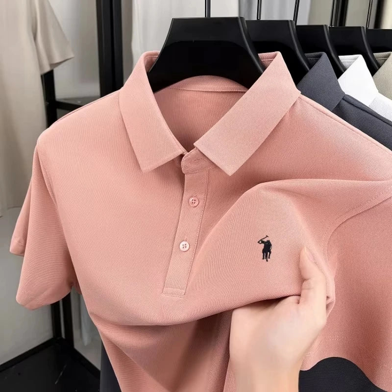 2026 Men's Embroidered Polo Shirt, Premium Summer Casual Business Sports Short Sleeve, Quick Dry Breathable