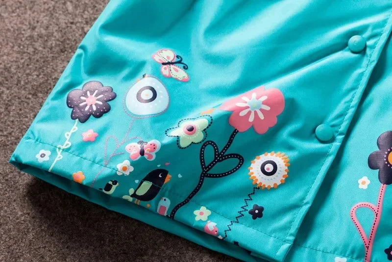 Children's Clothing Coat Hooded Waterproof Jacket Boys Long Sleeve Rainwear For Spring And Autumn Windproof Outdoor Girl Clothes