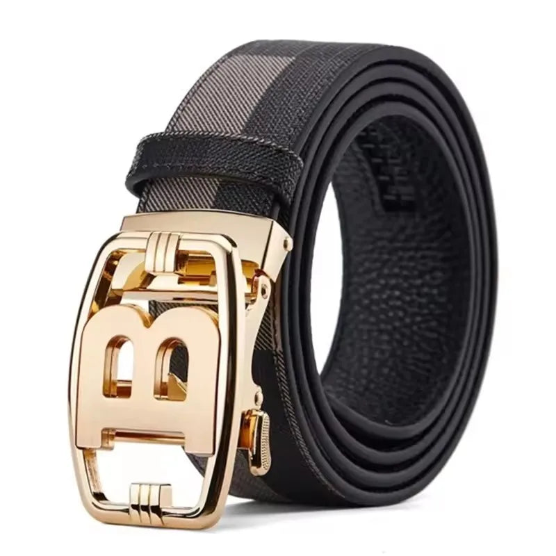 Men's Belt Designer High Quality Genuine Leather Belts Male Metal Automatic Buckle Casual Fashionable Belt For Men Jeans