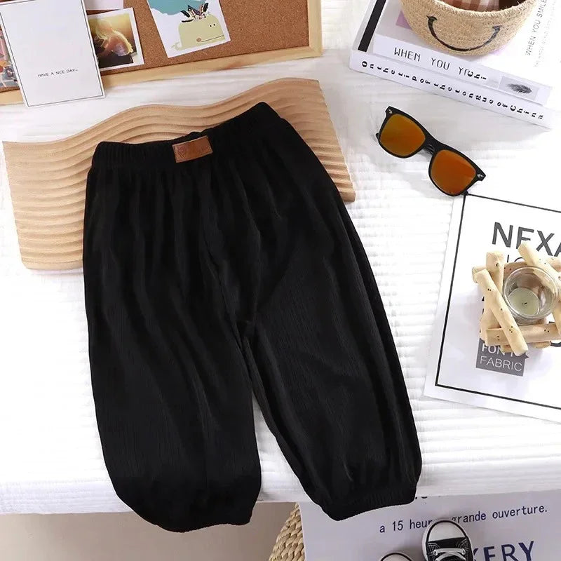 Summer Boys Girls Pants Casual Baby Kids Loose Pants Girl Breathable Pant Children Clothing