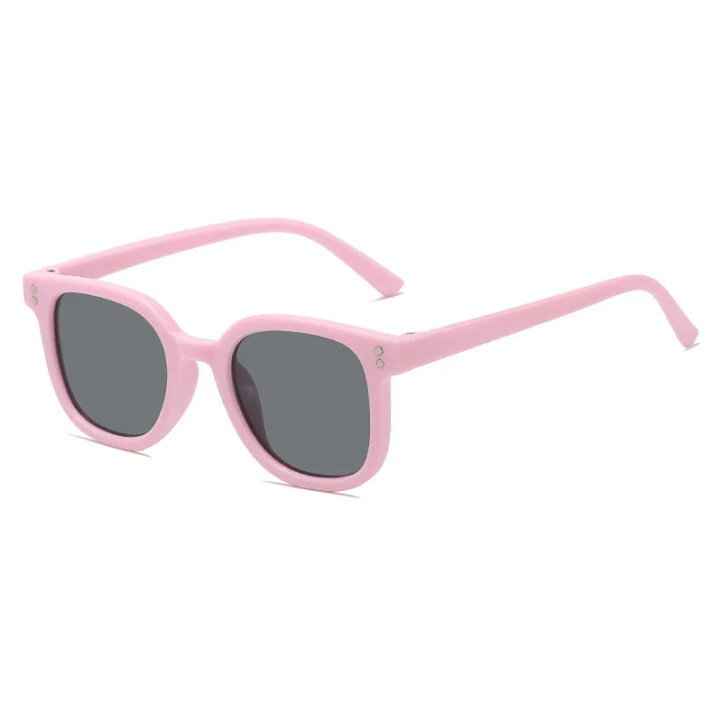 Children'S Colored Sunglasses  Foldable Round Frame Sun Glasses Boys Girls Uv400 Ultraviolet Eyepiece For Ages 2-8 Years Kids