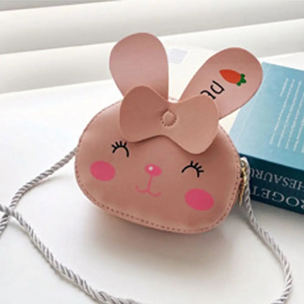Mini Crossbody Bag for Children Cute Cartoon Animal Rabbit Baby Girls Shoulder Bags Boys Kids Small Coin Purse Handbags Wallet