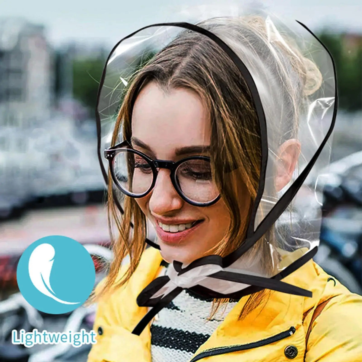 Womens Rain Hat Reusable Transparent Headwear with Brim Waterproof Transparent Rain Hat for Women Lady Girlfriend Mother Travel