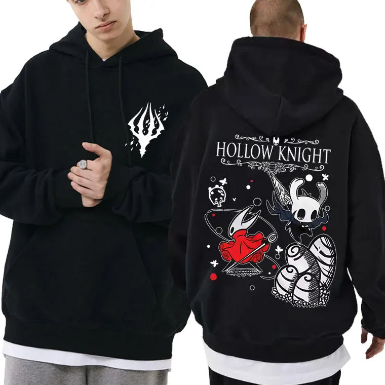 Hollow Knight Double Sided Graphic Hoodie Men Women Game Lover Pullover Hoodies Men's Fashion Cartoon Oversized Hooded Tracksuit