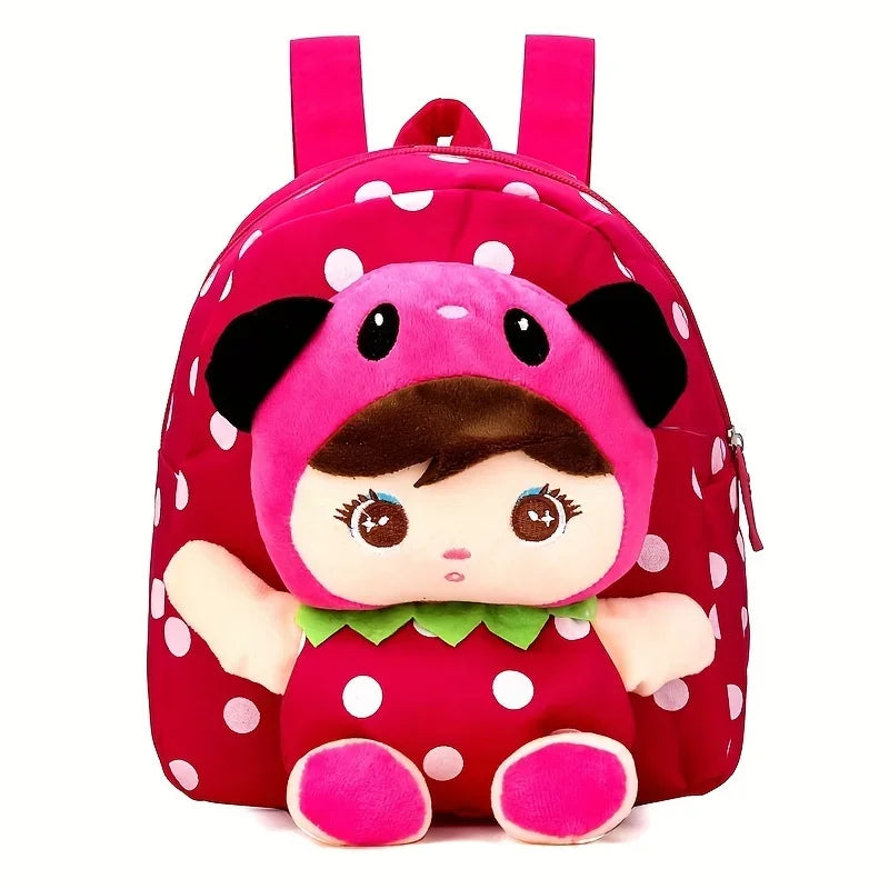 Kids Backpack, Toddler Girls Backpacks,  Adorable Soft Plush Girl Toys, with Multiple Pockets and Adjustable Straps Shoulder Bag