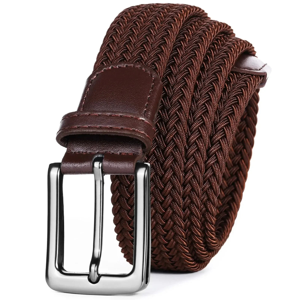 Men's Stretch Belts Elastic Braided 1 Pack, Woven Belt Men for Golf Casual Pants Shirts Jeans Comfortable