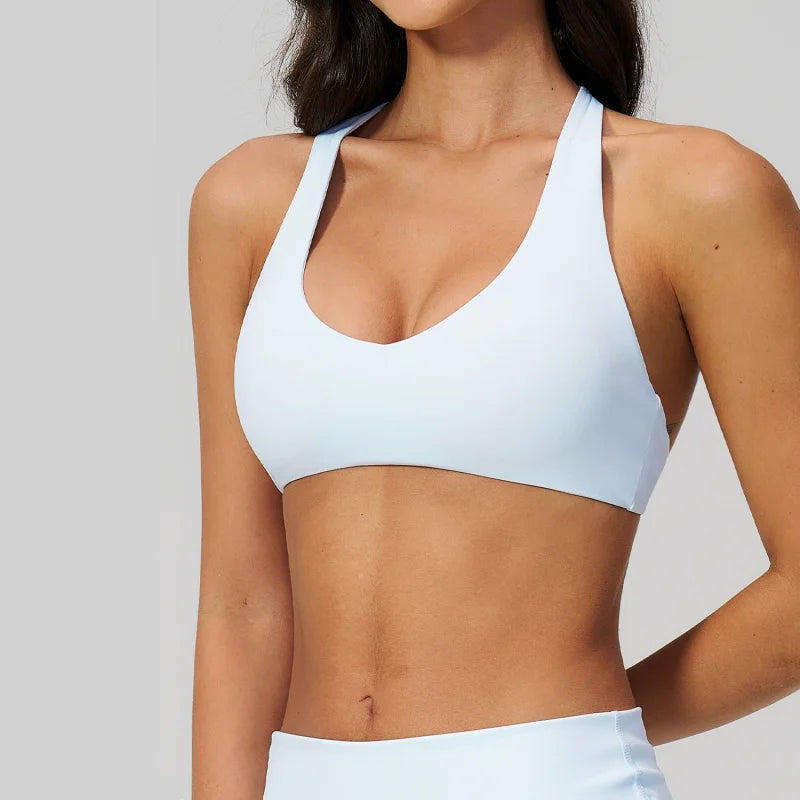 Women's Sports Bra Brushed Women Underwear Nude Feel Fashionable For Sports Running Fitness Yoga Sportswear Woman Gym Activewear