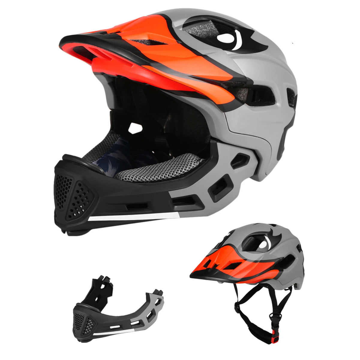 Lixada Kids Detachable Full Face Bike helmet Children's Sports Child Cycling mtb Motorcycle Skateboarding Roller Skating Helmet