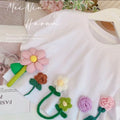 Children's T-Shirts Three-dimensional Flower Decoration Short Sleeve Kids Clothes for 3 To 13 Years Girls Tshirts