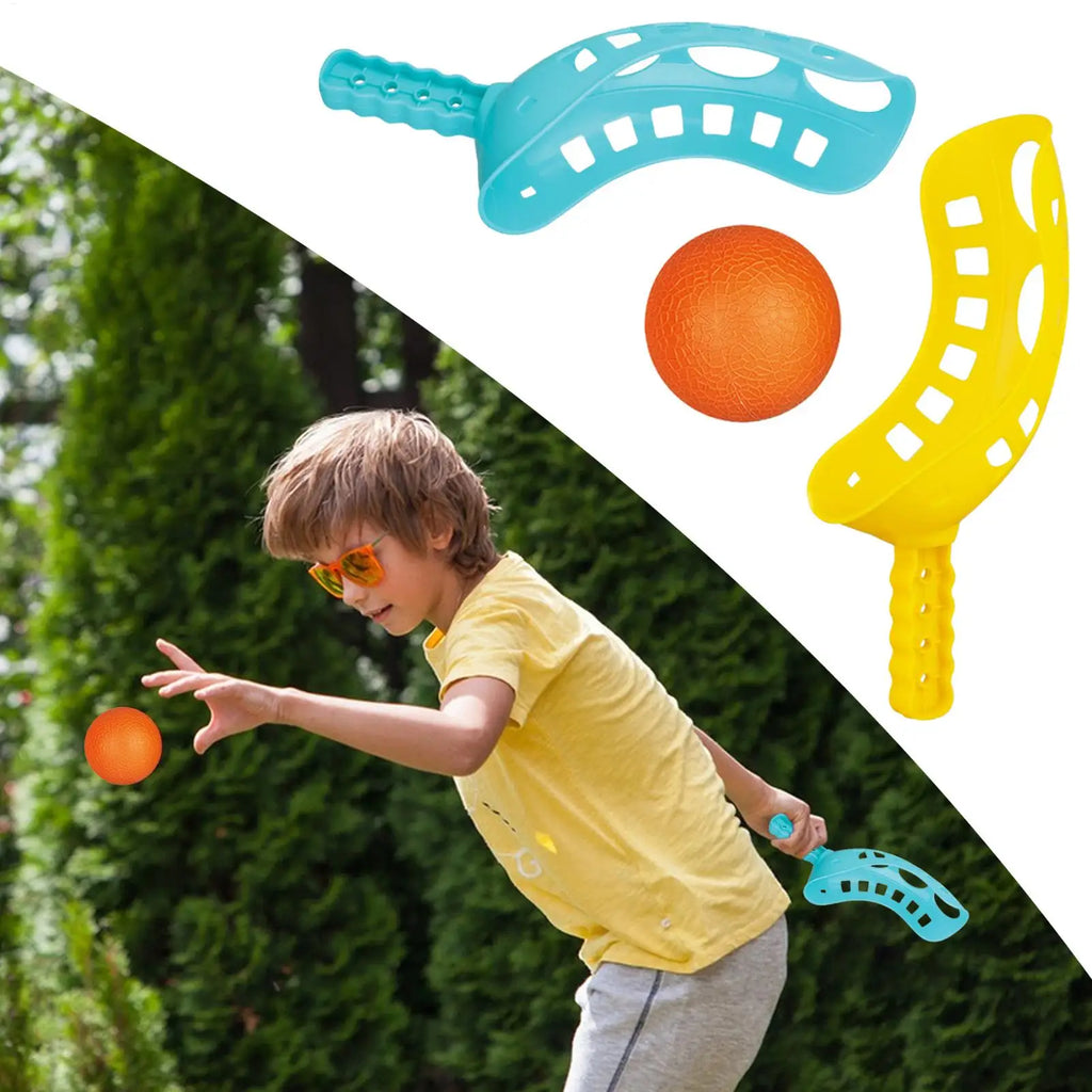 Kids Scoop Ball Toy Outdoor Sports Catch Balls Game Set Throw And Catch Parent-Child Interactive Toys Garden Toss Catch Balls