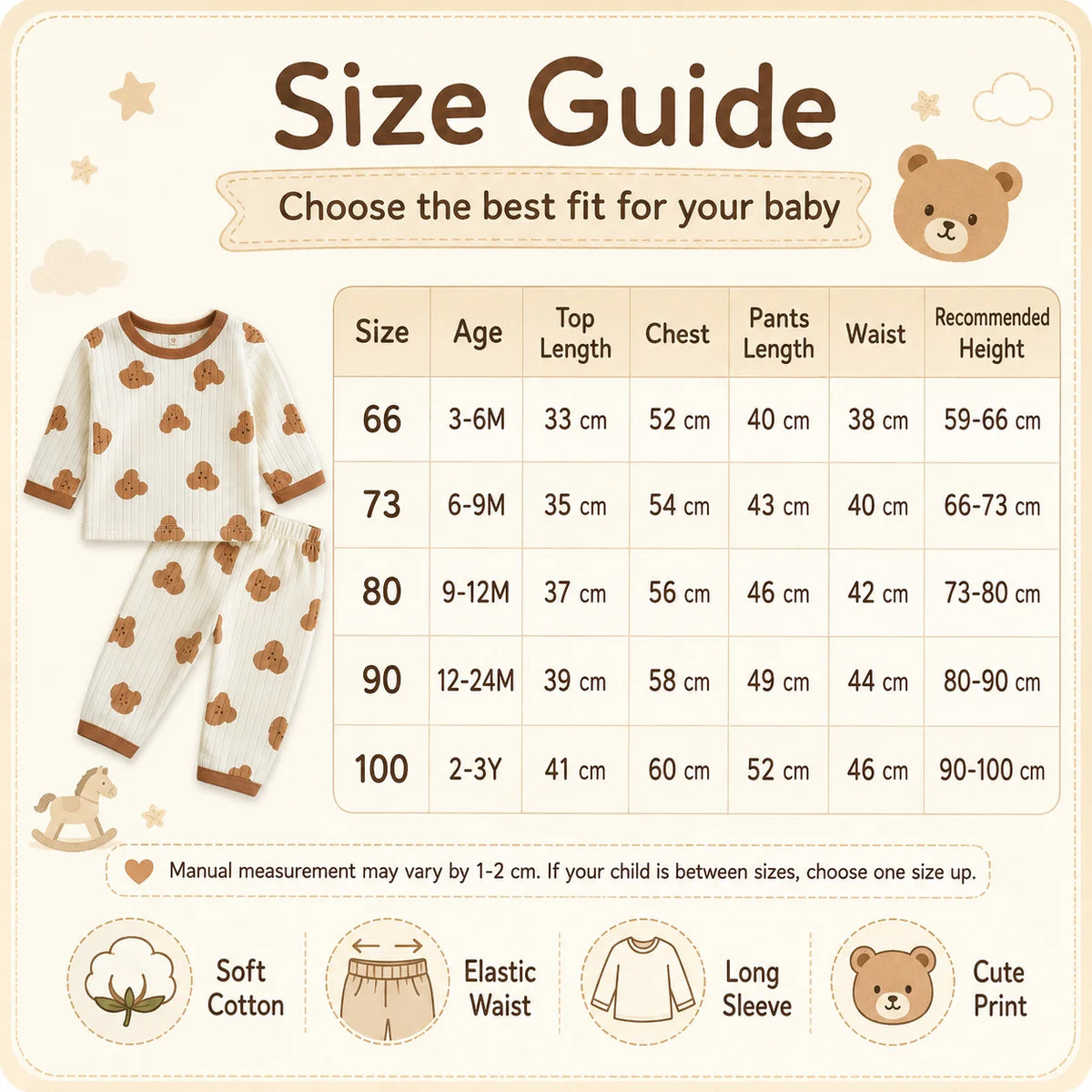 Child Pajam Baby Clothes Children Loungewear Long Sleeve Pajamas for Cute Deisgn Lightweight Comfortable Fabric Sleepwear Outfit