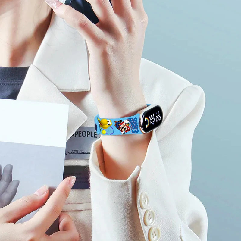 LED Watch for Kids Touch Screen Digital Wristwatch Silicone Strap Children Sports Watch Student Gift