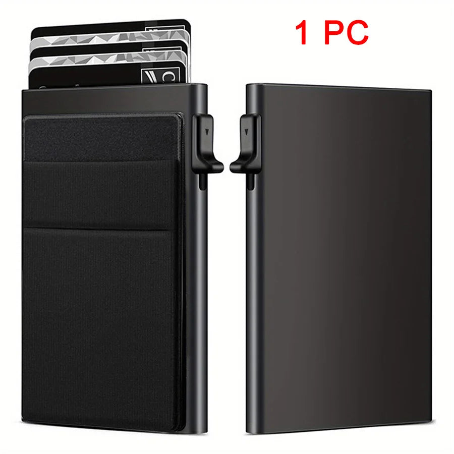 Anti Rfid Credit Card Holder Men Minimalist Wallets Thin Slim Mini Luxury Metal Bank ID Cardholer Case Wallet for Men Carteras