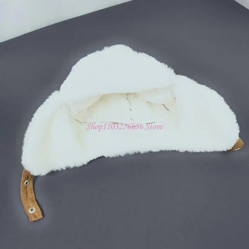 R6FD Baby Boys Girls Hat Kids Children Ear Flap Muff Winter Warm Plush Cap Outdoor Lei Feng Beanie Hat Gifts for 1-4 Years Old