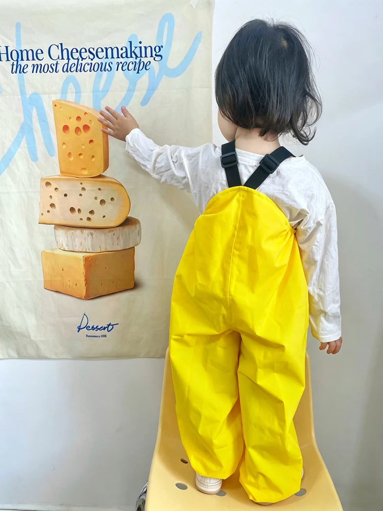 Kids Jumpsuit For Boys Toddler Outdoor Clothes Waterproof Rain Pants Baby Girl Overalls For Children