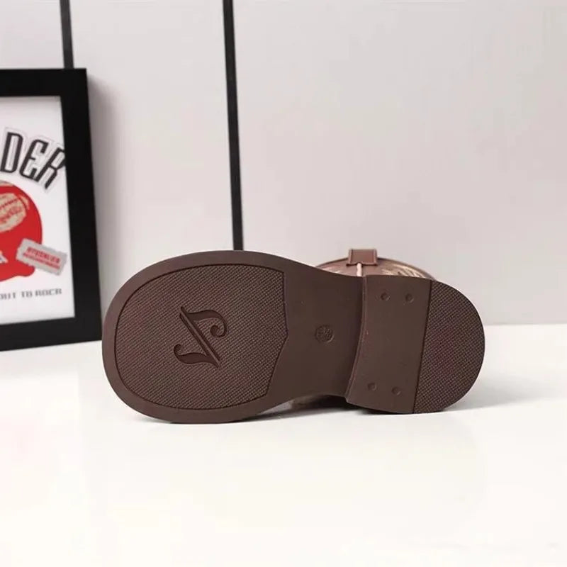 Zapatos Niña Girls Boots Waterproof Cowboy Boots Childrens New Fashion Short Anti Slippery Boot Thick  Boot Kids Boot Botas Niña