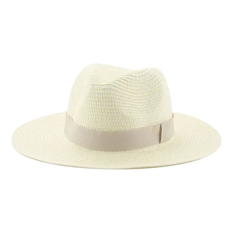 Hats for Women Bucket Sun Hats Ribbon Band Men Hat Straw Summer Panama Formal Outdoor Party Picnic Bucket Hat Sombreros De Mujer